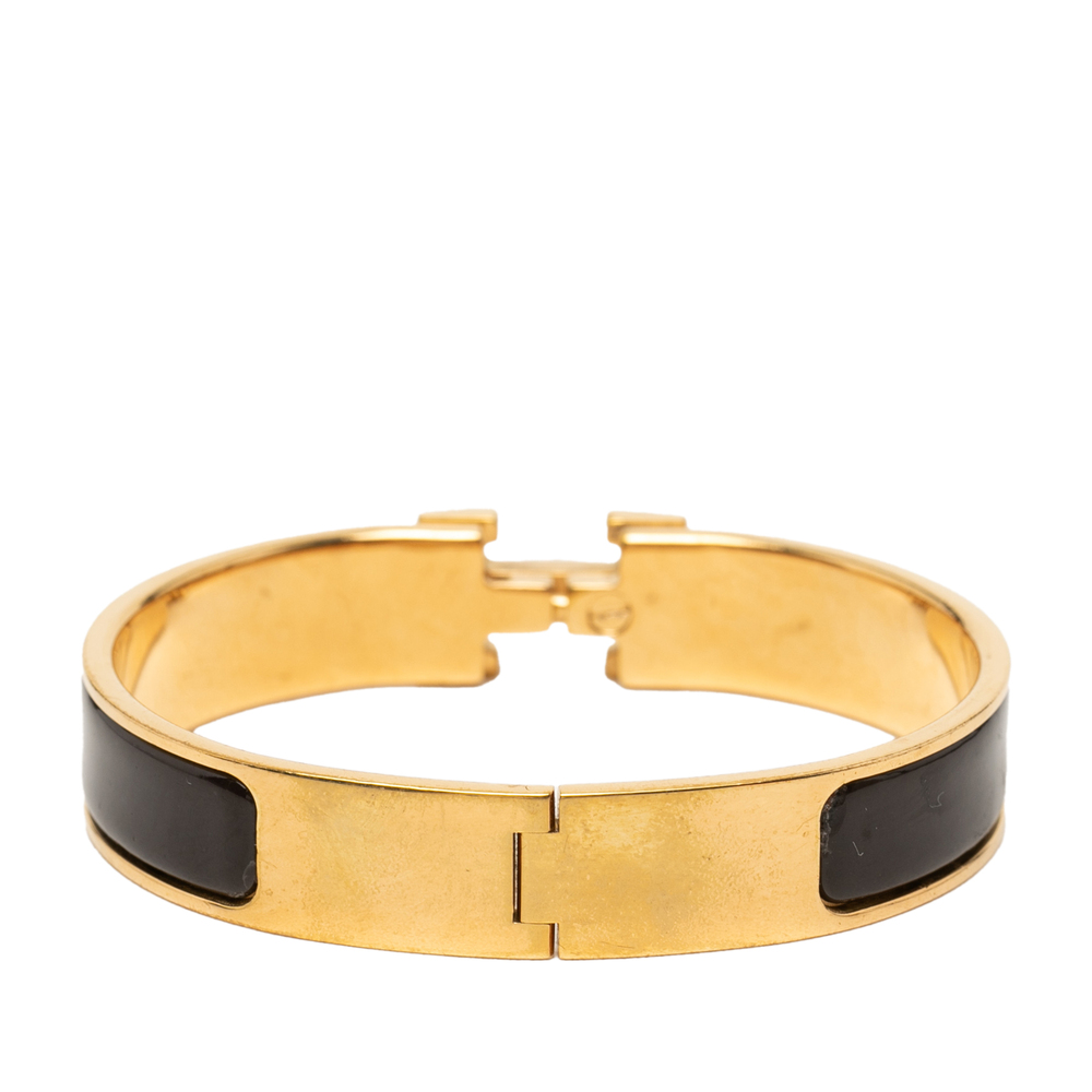 Pre-Loved Hermes Narrow Enamel Clic H Bracelet PM - Picture 3 of 6